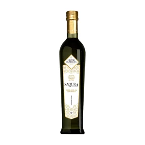 SAQURA O,500 L ACEITE DE OLIVA VIRGEN EXTRA DENOMINACIÓN DE ORIGEN SIERRA DE SEGURA RECOLECCIÓN TEMPRANA