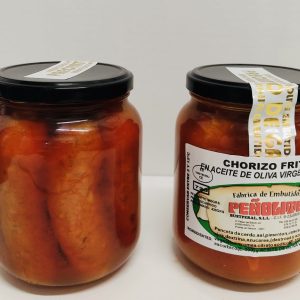 Chorizos fritos en AOVE